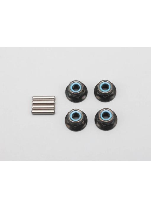 Yokomo Wheel Hub Pin and Wheel Nut Set (4set)