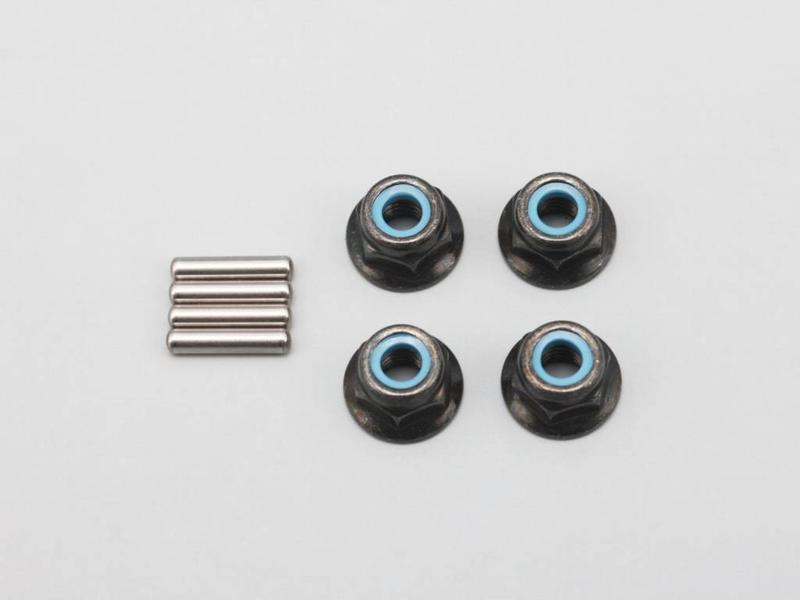 Yokomo SD-011A - Wheel Hub Pin and Wheel Nut Set (4set)