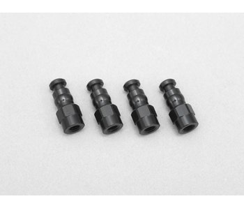 Yokomo Aluminium Shock Cap Ball - Black (4pcs)