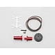 FCD Gear x1.5 Solid Axle Set for Rear - Red - DISCONTINUED