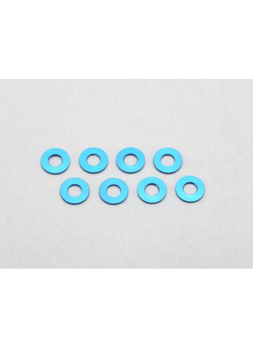 Yokomo Aluminium Shim φ2.5mm x φ5.0mm x 0.5mm - Blue (8pcs)
