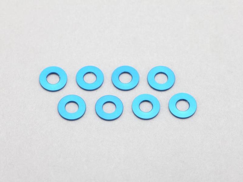 Yokomo ZC-A2505A - Aluminium Shim φ2.5mm x φ5.0mm x 0.5mm - Blue (8pcs)