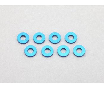 Yokomo Aluminium Shim φ2.5mm x φ5.0mm x 1.0mm - Blue (8pcs)