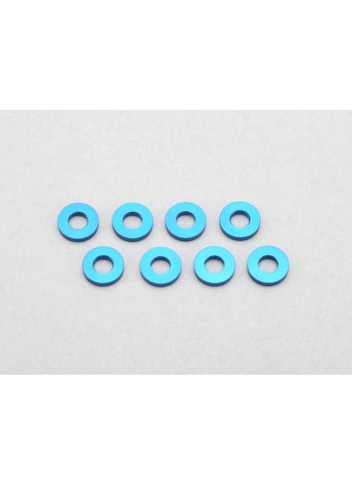 Yokomo Aluminium Shim φ2.5mm x φ5.0mm x 1.0mm - Blue (8pcs)