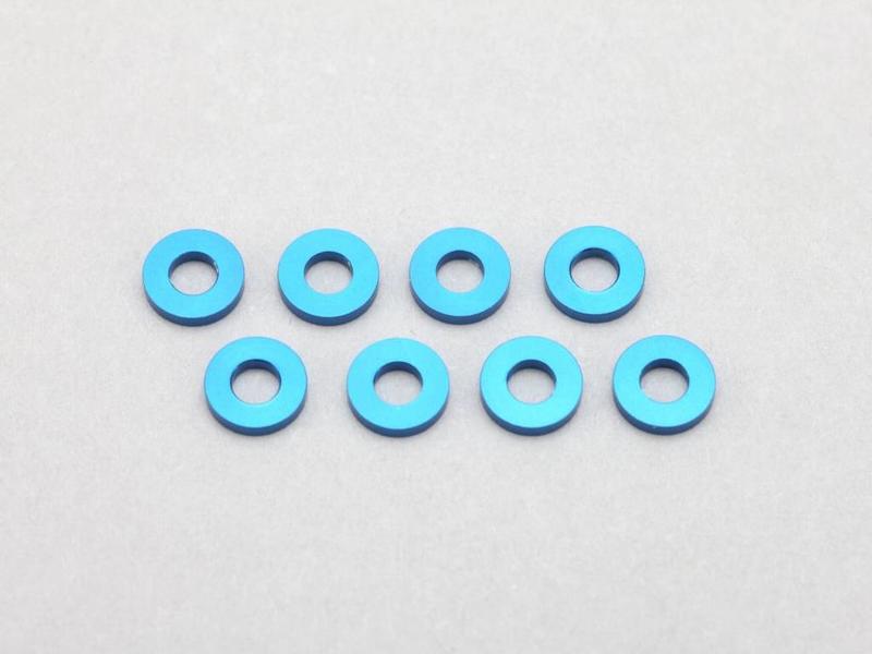 Yokomo ZC-A2510A - Aluminium Shim φ2.5mm x φ5.0mm x 1.0mm - Blue (8pcs)