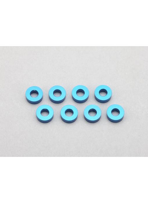 Yokomo Aluminium Shim φ2.5mm x φ5.0mm x 2.0mm - Blue (8pcs)