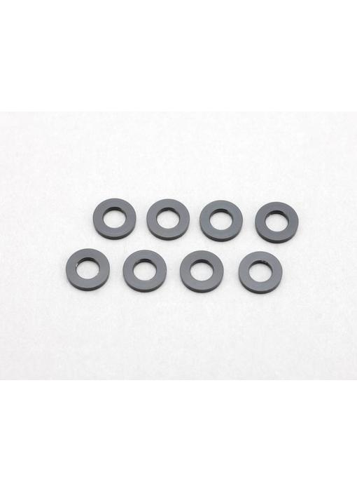 Yokomo Aluminium Shim φ3.0mm x φ6.0mm x 1.0mm - Black (8pcs)