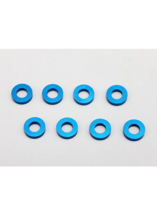 Yokomo Aluminium Shim φ3.0mm x φ6.0mm x 1.5mm - Blue (8pcs)