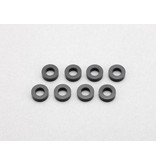 Yokomo ZC-A3620BA - Aluminium Shim φ3.0mm x φ6.0mm x 2.0mm - Black (8pcs)