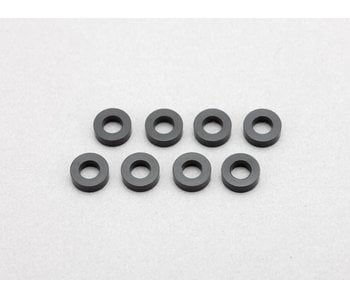 Yokomo Aluminium Shim φ3.0mm x φ6.0mm x 2.0mm - Black (8pcs)