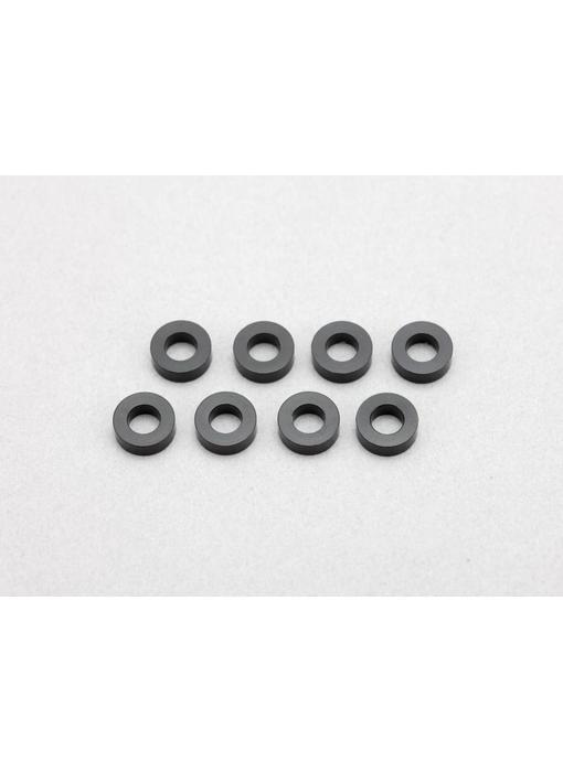 Yokomo Aluminium Shim φ3.0mm x φ6.0mm x 2.0mm - Black (8pcs)
