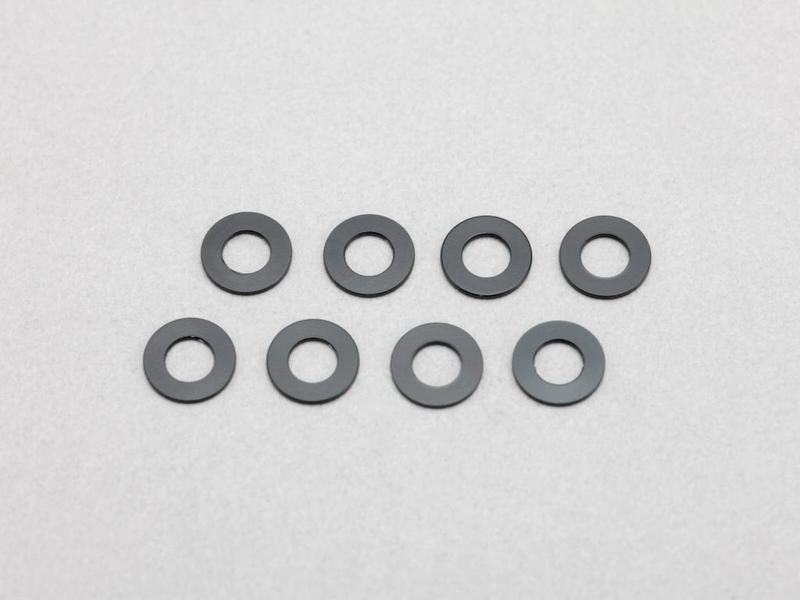 Yokomo ZC-A3605BA - Aluminium Shim φ3.0mm x φ6.0mm x 0.5mm - Black (8pcs)