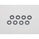 Aluminium Shim φ3.0mm x φ6.0mm x 0.5mm - Black (8pcs)