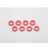 Yokomo ZC-A2510RA - Aluminium Shim φ2.5mm x φ5.0mm x 1.0mm - Red (8pcs)