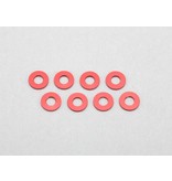 Yokomo ZC-A2505R - Aluminium Shim φ2.5mm x φ5.0mm x 0.5mm - Red (8pcs)