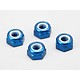 Aluminium Lock Nut Thin 3mm - Blue (4pcs)