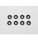 Yokomo ZC-M3DWA - Aluminium Countersunk Washer φ3.0mm - Black (8pcs)