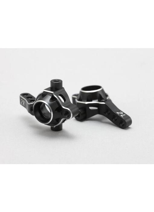 Yokomo Aluminium Steering Knuckle - Black Edge Design (1set)