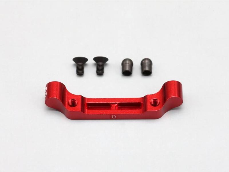 Yokomo DRR-31RR0 - Aluminium Rear Suspension Mount Rear Side 42mm Toe-In 0° - Red - DISCONTINUED