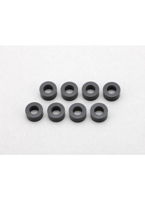 Yokomo Aluminium Shim φ3.0mm x φ6.0mm x 3.0mm - Black (8pcs)