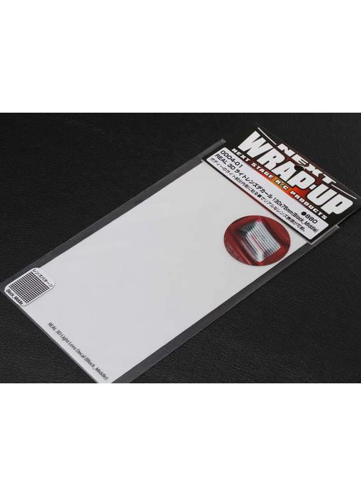 WRAP-UP Next REAL 3D Lens Decal Block Middle 130mm x 75mm - Clear