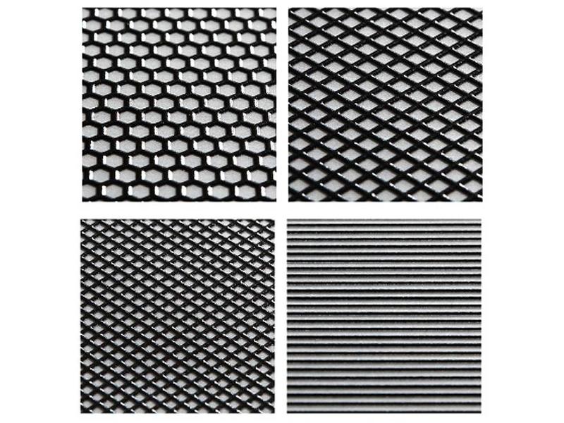 WRAP-UP Next 0005-01 - REAL 3D Gril Decal Honeycomb 130mm x 75mm Transparant Base