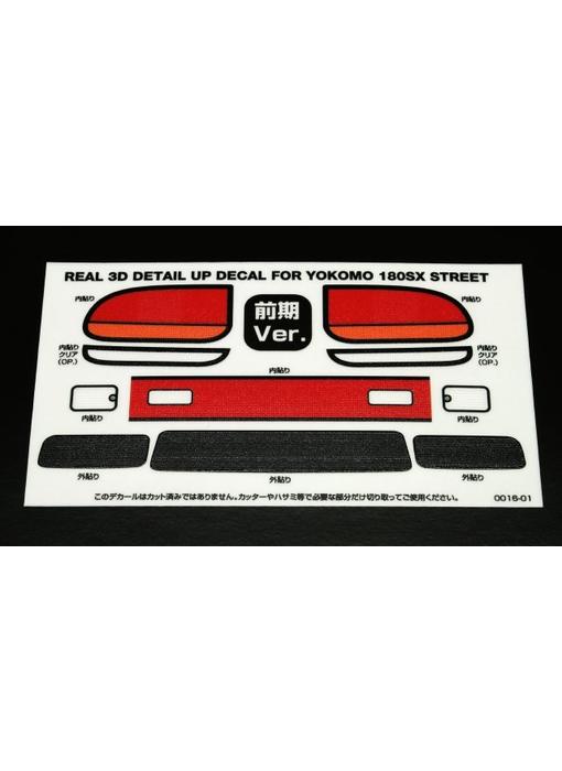 WRAP-UP Next REAL 3D Detail Up Decal Set for Yokomo 180SX Street Zenki (Early Version)