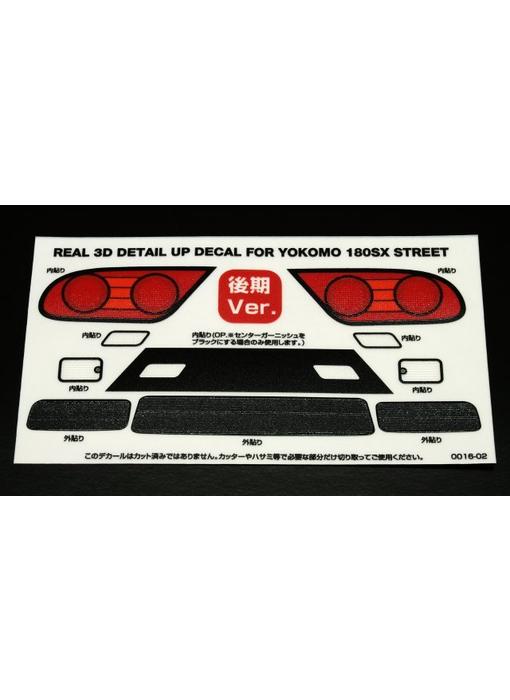 WRAP-UP Next REAL 3D Detail Up Decal Set for Yokomo 180SX Street Kouki (Late Version)