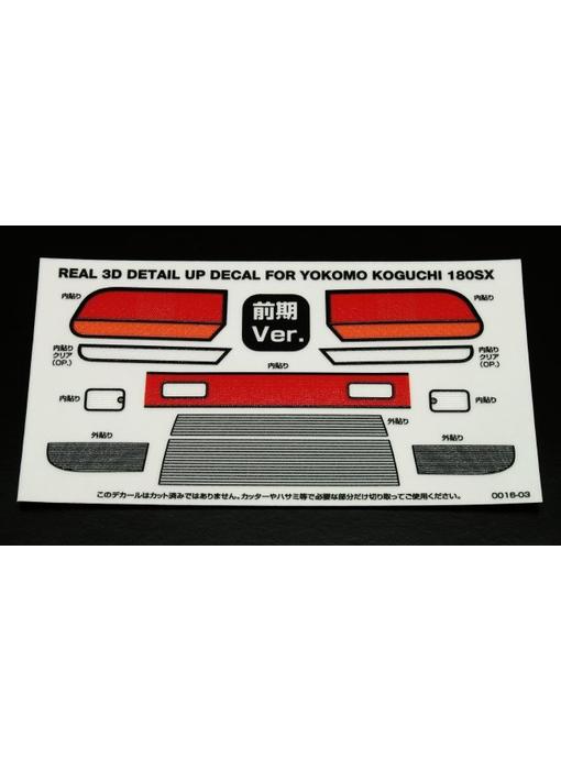 WRAP-UP Next REAL 3D Detail Up Decal Set for Yokomo 180SX Koguchi Zenki (Early Version)