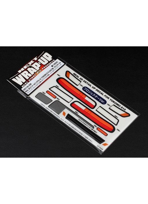 WRAP-UP Next REAL 3D Detail Up Decal Set for Yokomo Silvia S13 Extreme Projector Lens