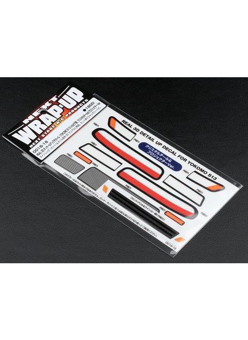 WRAP-UP Next REAL 3D Detail Up Decal Set for Yokomo Silvia S13 Projector Lens (Crystal Tail Lens Version)