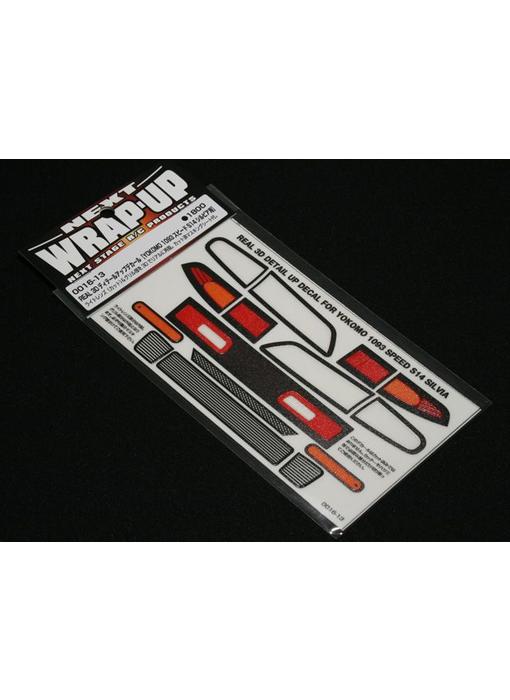 WRAP-UP Next REAL 3D Detail Up Decal Set for Yokomo Silvia S14 1093 Speed