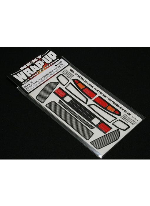 WRAP-UP Next REAL 3D Detail Up Decal Set for Yokomo Silvia S14 460 Power