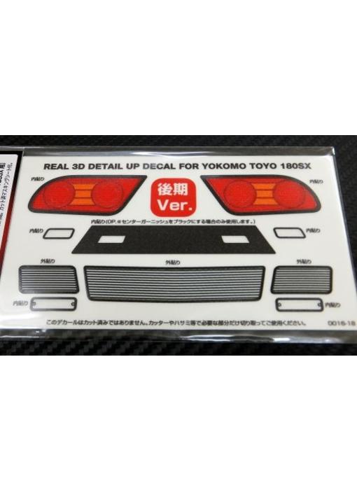 WRAP-UP Next REAL 3D Detail Up Decal Set for Yokomo 180SX Toyo Kouki (Late Version)