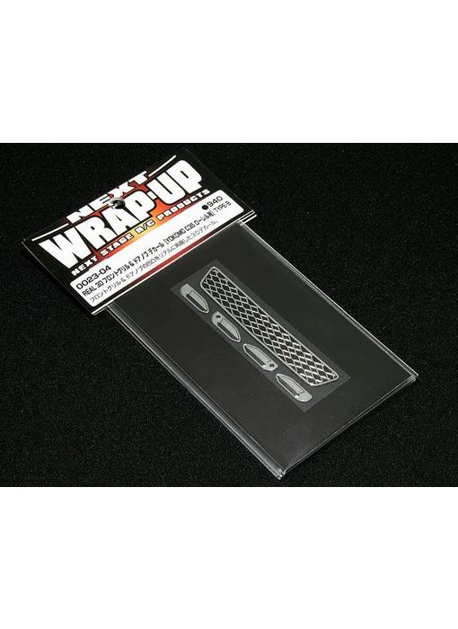 WRAP-UP Next REAL 3D Front Grill & Door Handle Decal Set for Yokomo C35 Laurel Type-B