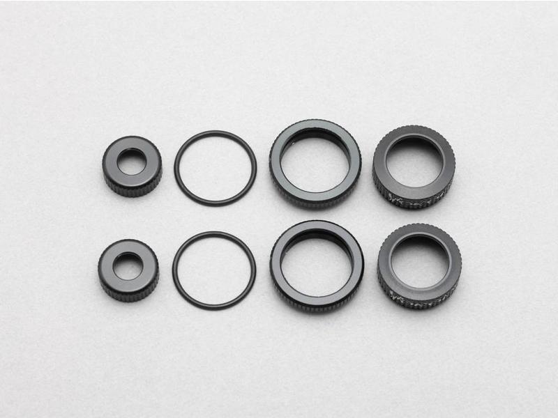 Yokomo Y4-S4C - O-Ring Cap / Adjustment Ring / Shock Cap Nut Set for Bigbore