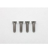 Yokomo RP-042-12A - Precision Machined Titanium Hex Screw Flat Head M3 x 12mm (4pcs)