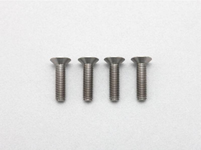 Yokomo RP-042-12A - Precision Machined Titanium Hex Screw Flat Head M3 x 12mm (4pcs)