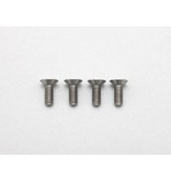 Yokomo RP-042-08A - Precision Machined Titanium Hex Screw Flat Head M3 x 8mm (4pcs)