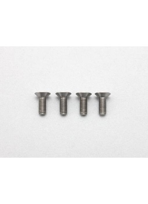 Yokomo Precision Machined Titanium Hex Screw Flat Head M3 x 8mm (4pcs)