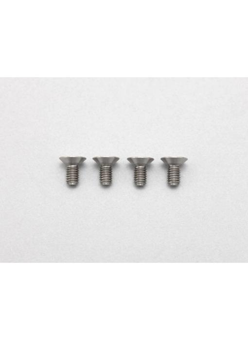 Yokomo Precision Machined Titanium Hex Screw Flat Head M3 x 6mm (4pcs)