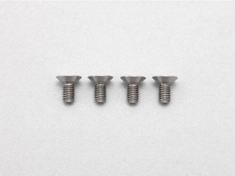 Yokomo RP-042-06A - Precision Machined Titanium Hex Screw Flat Head M3 x 6mm (4pcs)