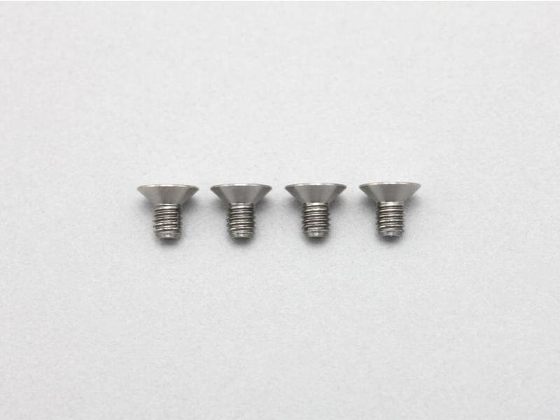 Yokomo RP-042-05A - Precision Machined Titanium Hex Screw Flat Head M3 x 5mm (4pcs)