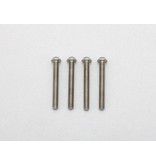 Yokomo RP-041-25A - Precision Machined Titanium Hex Screw Button Head M3 x 25mm (4pcs)