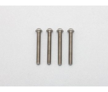 Yokomo Precision Machined Titanium Hex Screw Button Head M3 x 25mm (4pcs)