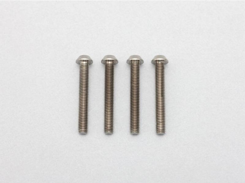 Yokomo RP-041-22A - Precision Machined Titanium Hex Screw Button Head M3 x 22mm (4pcs)