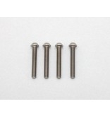 Yokomo RP-041-20A - Precision Machined Titanium Hex Screw Button Head M3 x 20mm (4pcs)