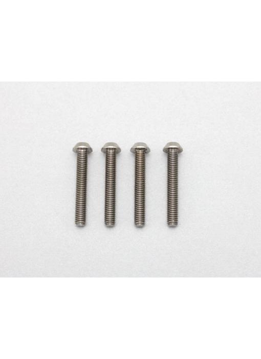 Yokomo Precision Machined Titanium Hex Screw Button Head M3 x 20mm (4pcs)