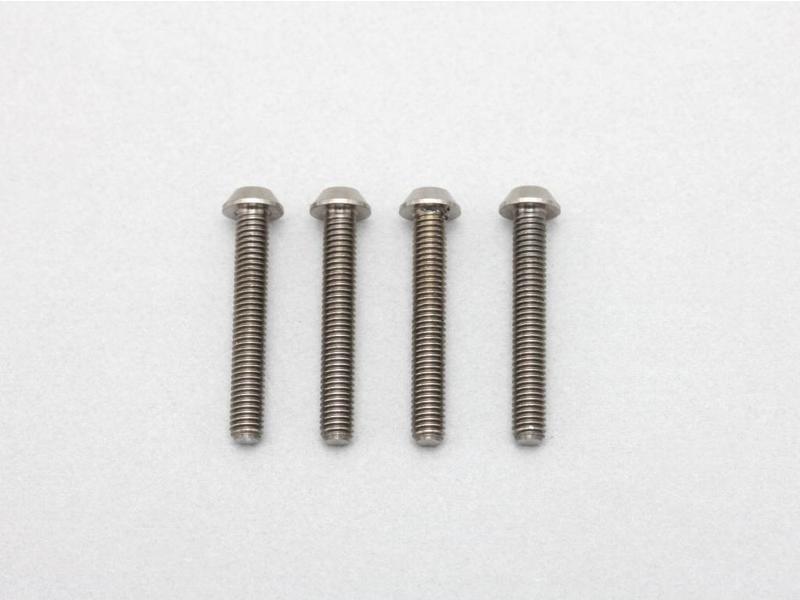 Yokomo RP-041-20A - Precision Machined Titanium Hex Screw Button Head M3 x 20mm (4pcs)