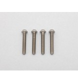 Yokomo RP-041-18A - Precision Machined Titanium Hex Screw Button Head M3 x 18mm (4pcs)